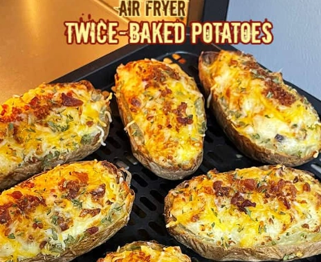 Ninja Foodi twice baked potatoes