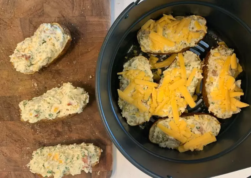 Ninja Foodi twice baked potatoes