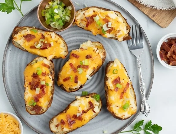 Ninja Foodi twice baked potatoes