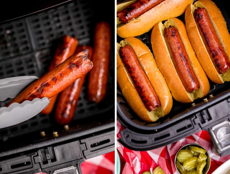 how to cook hot dogs in air fryer