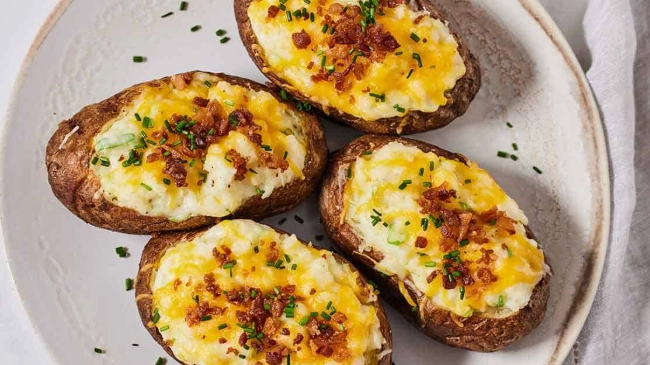 air fryer twice baked potatoes recipe