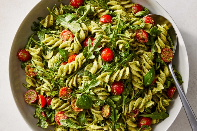 easy pesto pasta salad easy pesto pasta salad