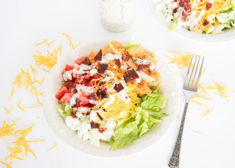 easy chicken bacon ranch salad easy chicken bacon ranch salad