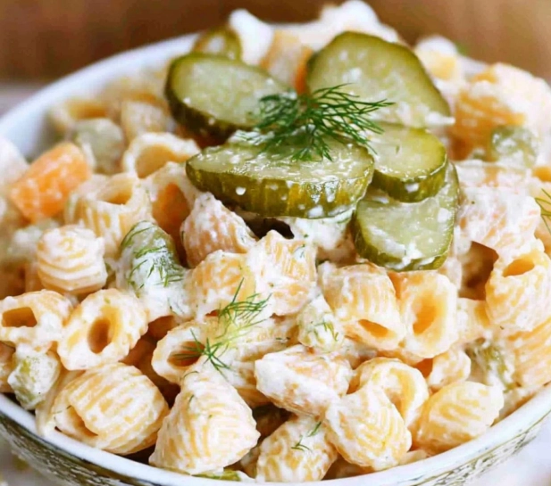 dill pickle pasta salad