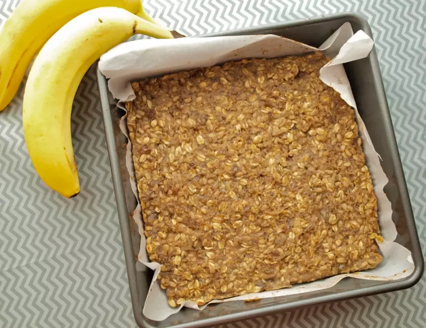 no bake banana bars