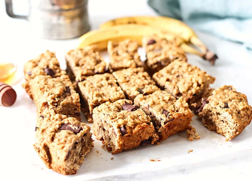 no bake banana bars