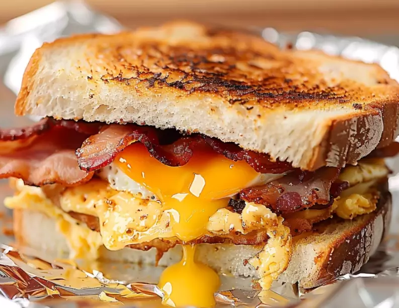 bacon egg and cheese sandwich