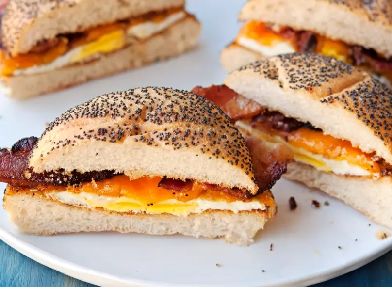 bacon egg and cheese sandwich bacon egg and cheese sandwich