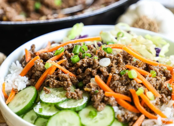healthy ground beef bowls