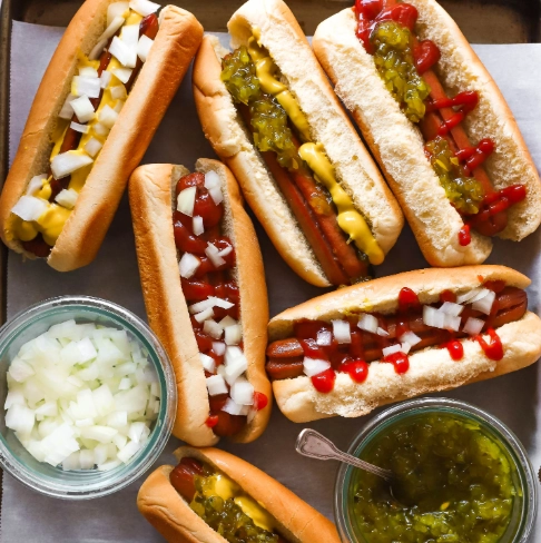 oven cooked hot dogs