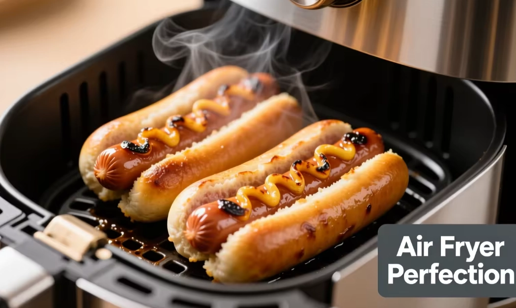 How long do you cook a hot dog in the air fryer?