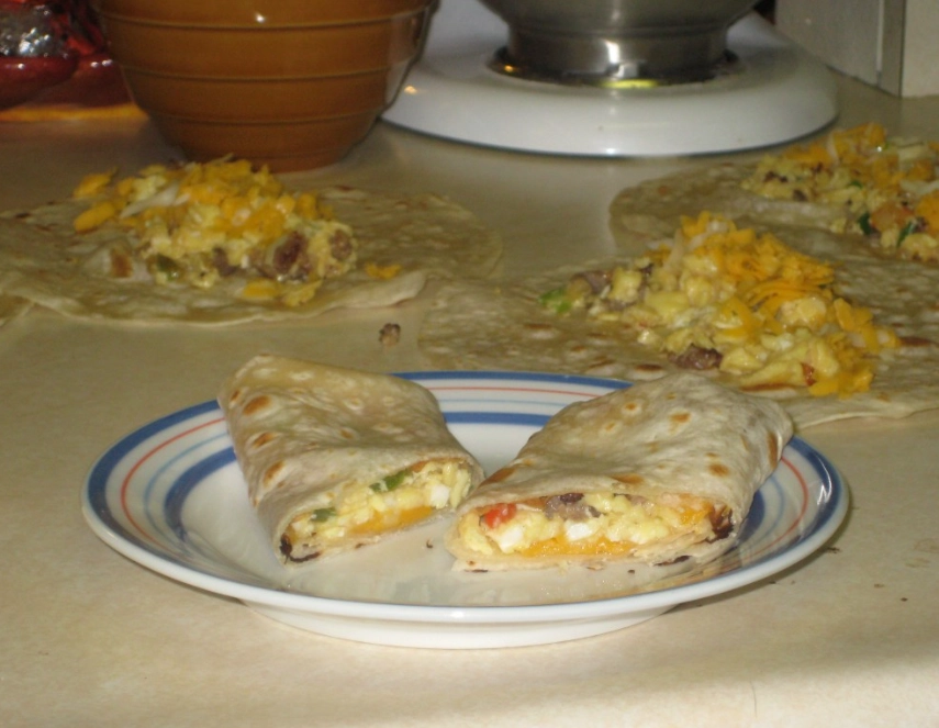make ahead breakfast burritos