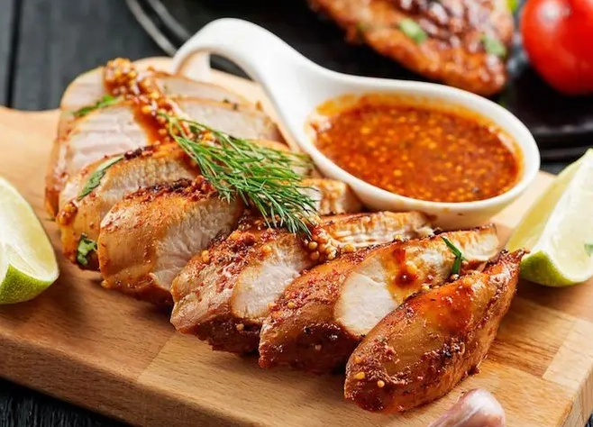 healthy chicken breast dinner